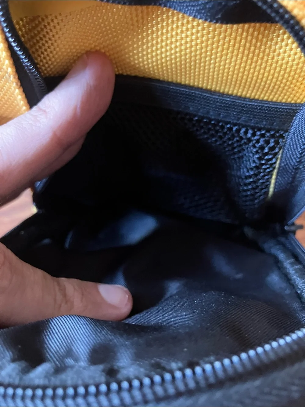 Yellow & Black Compact Crossbody Messenger Bag